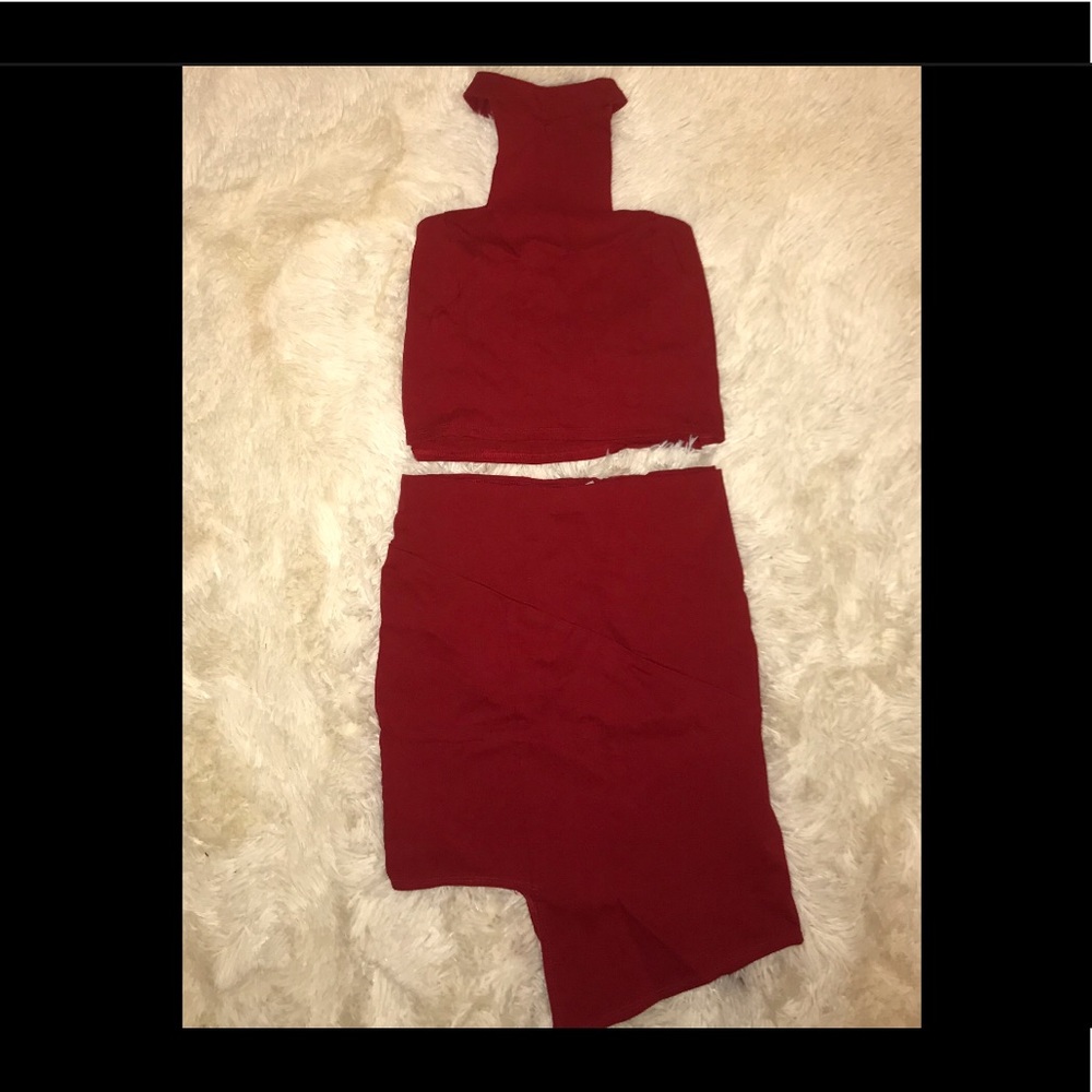 Two-piece red dress